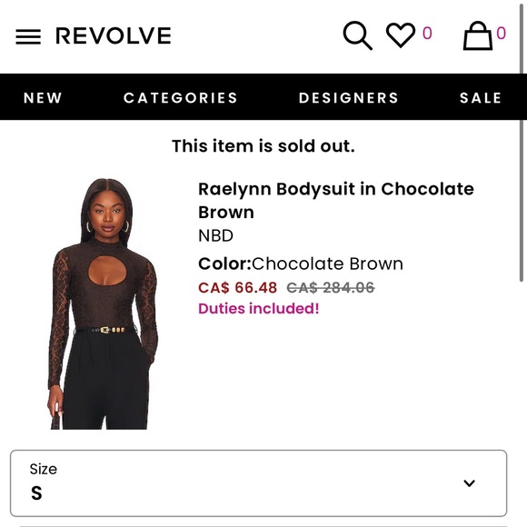 NBD chocolate brown bodysuit - NWT from revolve - Picture 2 of 4